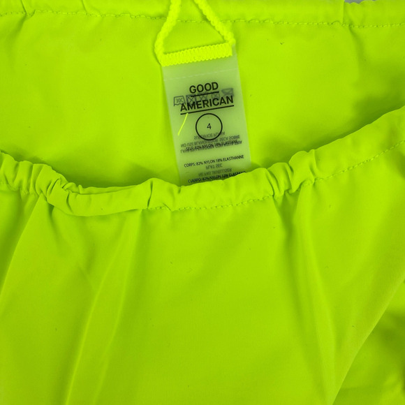 Good American Size XL Tiny Ties Swim Bottom Electric Lime Size 4 - Picture 5 of 6